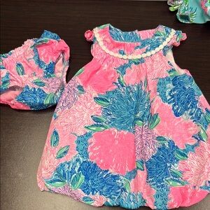 Lilly Pulitzer Pink and Blue Floral Kids Dress